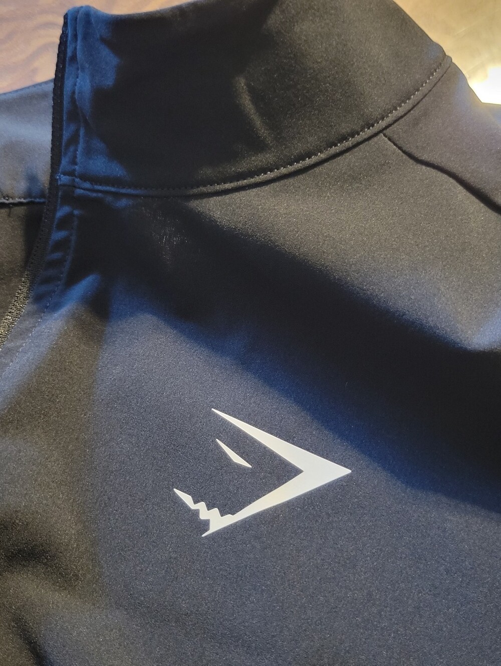 Gymshark Arrival Woven Full Zip Jacket Black Mock Neck Size Small - Picture 4 of 10